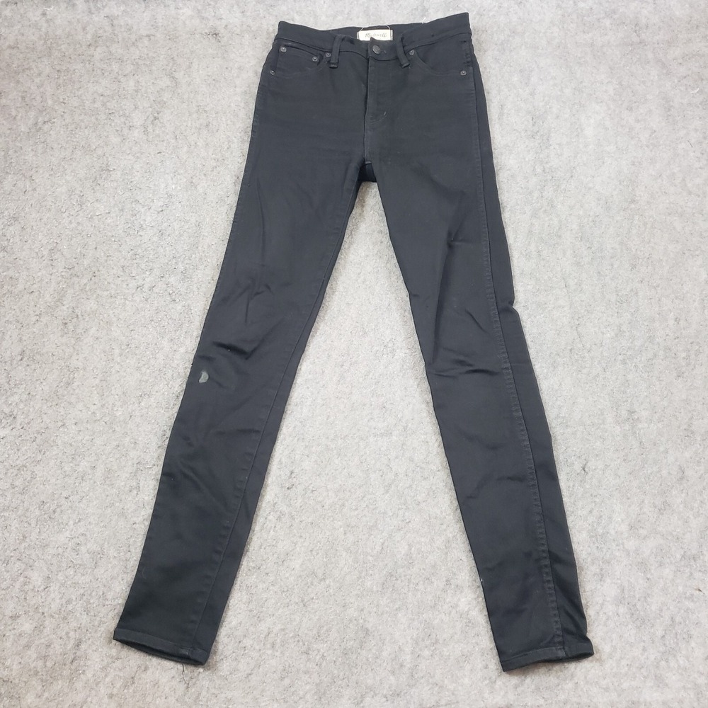 Madewell‎ Jeans Womens 26T Black Skinny Tall High Rise Jeggings Denim Stretch